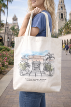Load image into Gallery viewer, Balboa Park Natural History Museum Tote Bag – San Diego NAT Landmark Canvas Tote for Museum Gift Shops