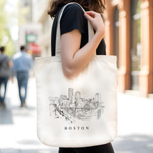 Load image into Gallery viewer, Boston Skyline Renissance Style Tote Bag