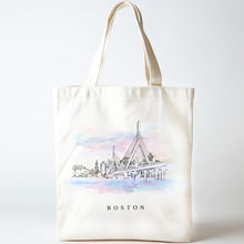 Load image into Gallery viewer, Boston Zakim Bridge Renissance Style Tote Bag