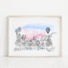 Load image into Gallery viewer, Botanical Gardens, Balboa Park, San Diego Hand Drawn Fine Art Prints