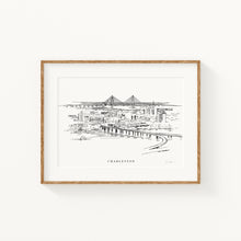 Load image into Gallery viewer, Charleston Skyline Hand Drawn Fine Art Prints