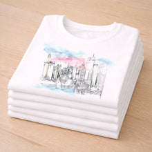 Load image into Gallery viewer, Chicago Skyline Graphic T-Shirt – Hand-Drawn City Apparel for Museum Shops & Tourist Retail