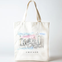 Load image into Gallery viewer, Chicago Skyline Renissance Style Tote Bag