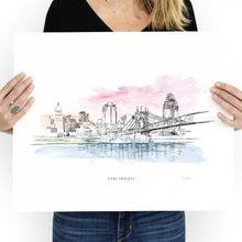 Load image into Gallery viewer, Cincinnati Skyline - Fine Art Print