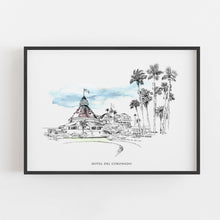 Load image into Gallery viewer, Hotel del Coronado San Diego Fine Art Print – California Coastal Wall Art