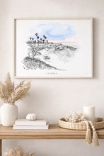 Load image into Gallery viewer, La Jolla Cove San Diego Fine Art Print | California Coastal Beach Wall Art | Hand-Drawn Travel Souvenir for Gift Shops & Home Décor