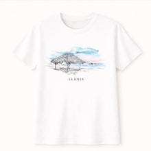 Load image into Gallery viewer, Windansea Beach La Jolla San Diego T-Shirt | California Coastal Surf Souvenir Apparel | Hand-Drawn Wearable Art