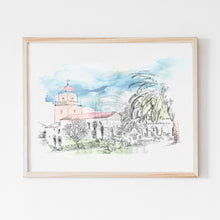 Load image into Gallery viewer, Presidio Park, View 2 San Diego, California Hand Drawn Fine Art Prints