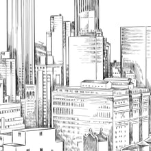 Load image into Gallery viewer, Cincinnati Skyline Renissance Style Tote Bag