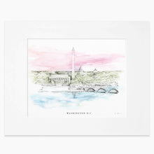 Load image into Gallery viewer, Washington DC Memorials Hand Drawn Fine Art Prints