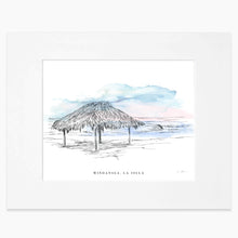 Load image into Gallery viewer, Windansea Beach La Jolla San Diego Fine Art Print | California Coastal Surf Hut Wall Art | Hand-Drawn Travel Gift for Beach Décor