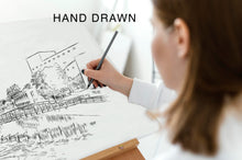 Load image into Gallery viewer, Balboa Park Natural History Museum Art Print – Hand Drawn San Diego Landmark Wall Art for Museum Gift Shops