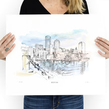 Load image into Gallery viewer, Boston Skyline - Fine Art Print
