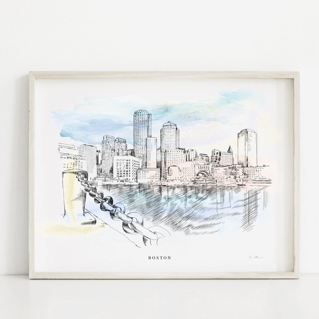 Boston Skyline - Fine Art Print