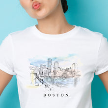 Load image into Gallery viewer, Boston Harbor Wearable Art T-shirt
