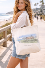 Load image into Gallery viewer, Cardiff-By-The-Sea San Diego Canvas Tote Bag – Coastal Beach Market Tote

