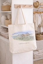 Load image into Gallery viewer, Cardiff-By-The-Sea San Diego Canvas Tote Bag – Coastal Beach Market Tote
