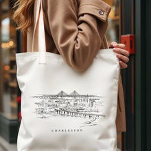 Load image into Gallery viewer, Charleston Skyline Renissance Style Tote Bag
