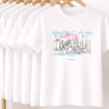 Load image into Gallery viewer, Chicago Skyline Graphic T-Shirt – Hand-Drawn City Apparel for Museum Shops &amp; Tourist Retail
