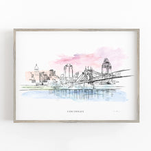 Load image into Gallery viewer, Cincinnati Skyline - Fine Art Print
