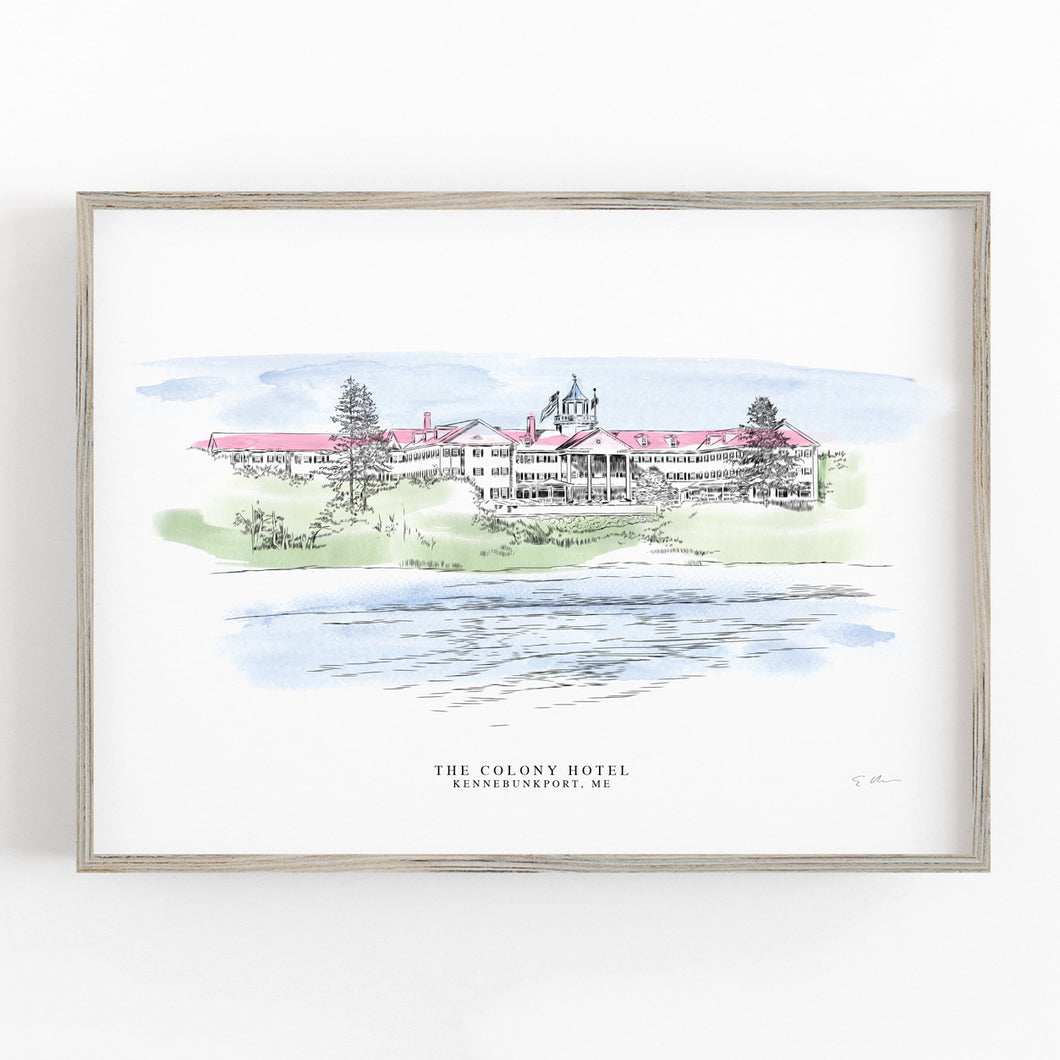 The Colony Hotel, Kennebunkport, Maine - Fine Art Print