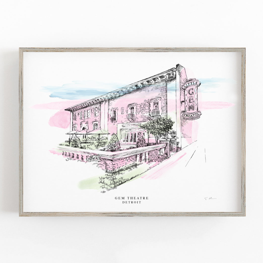 Gem Theatre Detroit - Fine Art Print