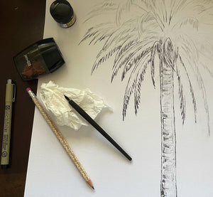 Palm Springs Sign, California Hand Drawn Fine Art Prints