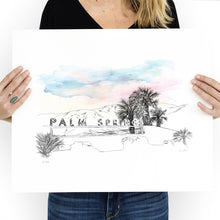 Load image into Gallery viewer, Parker Palm Springs, California, Renissance Style Fine Art Print Matted PS Souvenir

