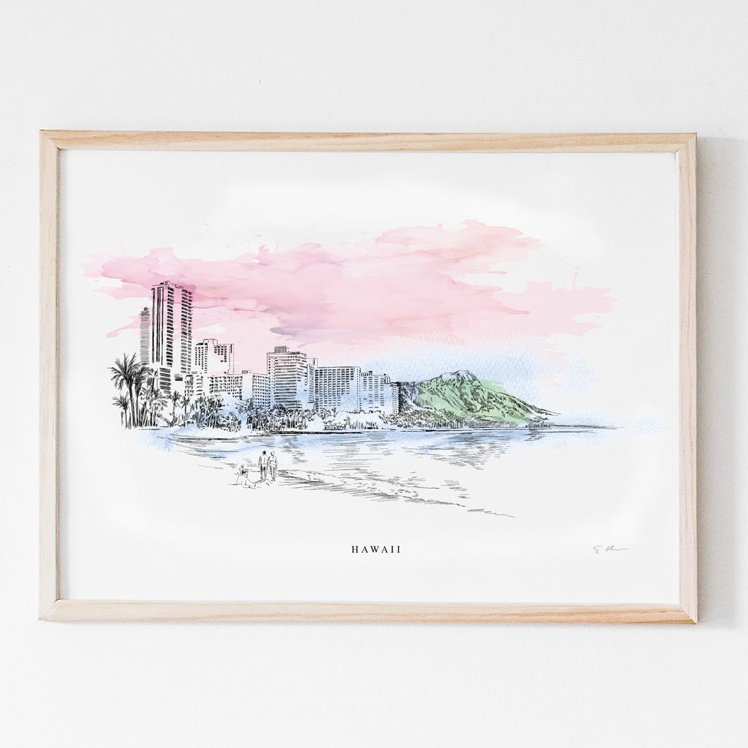 Hawaii Skyline - Fine Art Print
