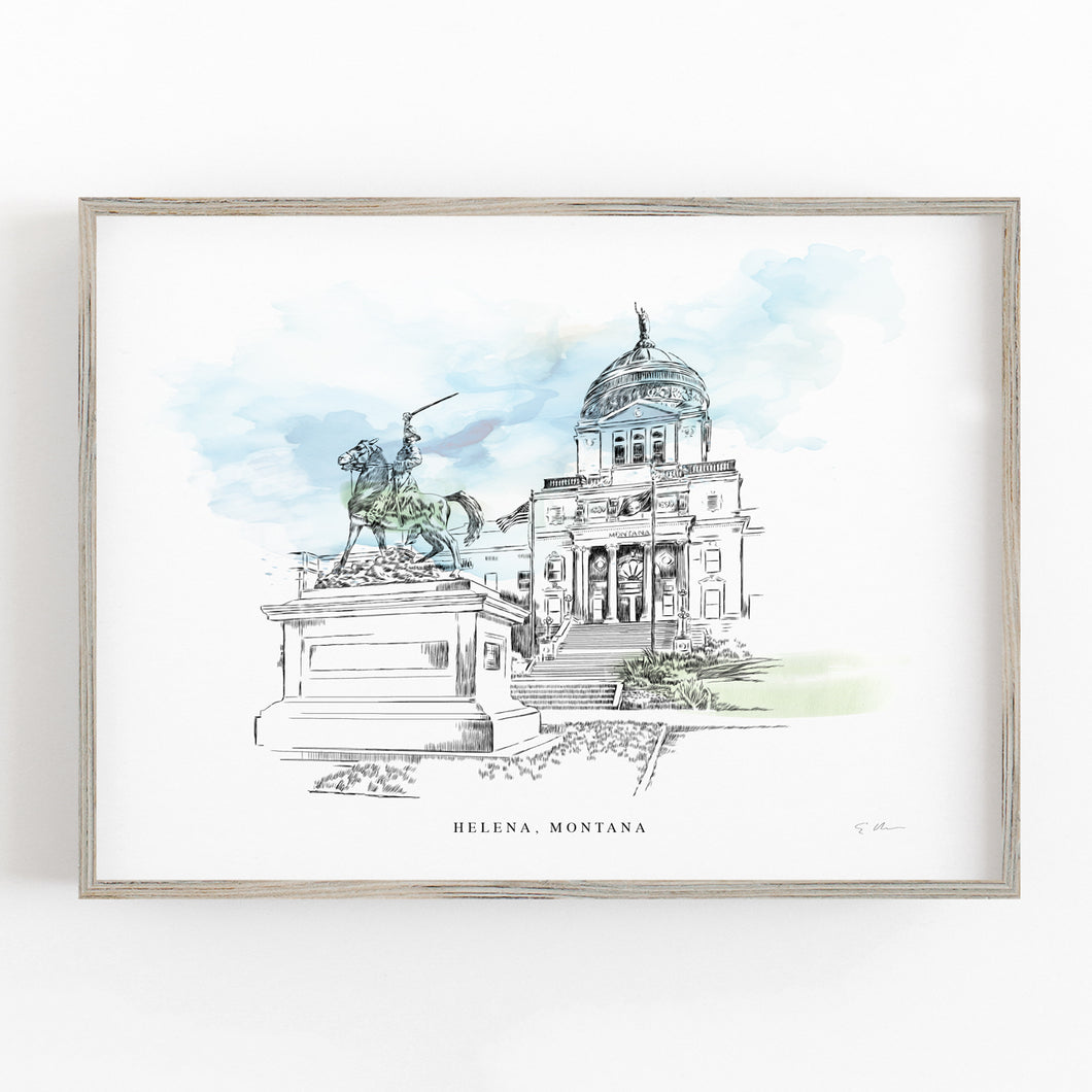 Helena, Montana - Fine Art Print