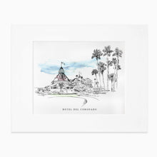 Load image into Gallery viewer, Hotel del Coronado San Diego Fine Art Print – California Coastal Wall Art
