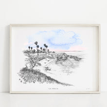 Load image into Gallery viewer, La Jolla Cove San Diego T-Shirt | California Coastal Surf Gift Shop Apparel | Hand-Drawn Souvenir Tee
