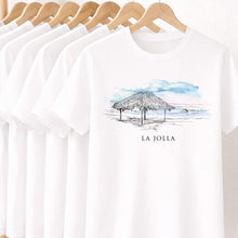 Load image into Gallery viewer, Windansea Beach La Jolla San Diego T-Shirt | California Coastal Surf Souvenir Apparel | Hand-Drawn Wearable Art

