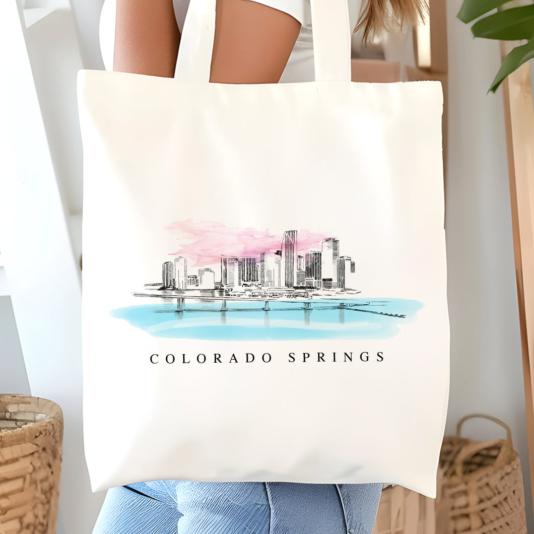 Miami Skyline Renissance Style Tote Bag