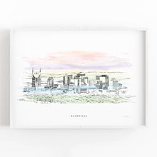 Load image into Gallery viewer, Nashville Skyline Hand Drawn Fine Art Prints
