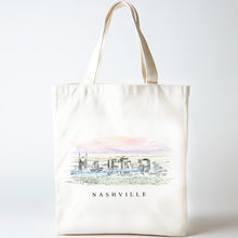 Load image into Gallery viewer, Nashville Skyline Renissance Style Tote Bag
