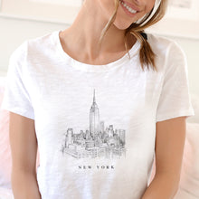 Load image into Gallery viewer, New York Skyline Wearable Art T-Shirt NYC
