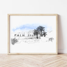 Load image into Gallery viewer, Palm Springs Sign, California Hand Drawn Fine Art Prints
