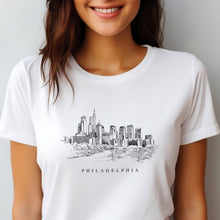 Load image into Gallery viewer, Philadelphia Skyline Wearable Art T-Shirt

