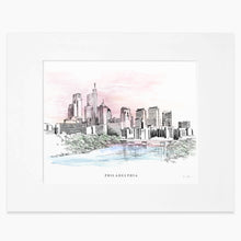 Load image into Gallery viewer, Philadelphia Skyline Hand Drawn Fine Art Prints
