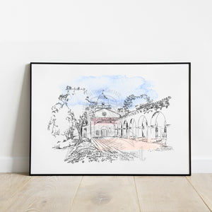Presidio Park San Diego, California Hand Drawn Fine Art Prints