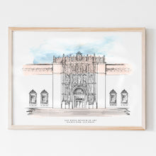 Load image into Gallery viewer, San Diego Museum of Art Print – Hand-Drawn Balboa Park Architectural Wall Art for Museum Gift Shops
