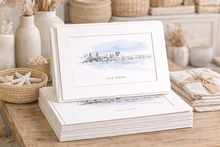 Load image into Gallery viewer, San Diego California Skyline Wall Art Print | Coastal City Travel Souvenir | Beach Gift Shop &amp; Boutique Decor
