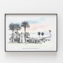 Load image into Gallery viewer, Thunderbird Country Club Rancho Mirage, California, Renissance Style Fine Art Print Matted PS Souvenir
