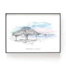 Load image into Gallery viewer, Windansea La Jolla Hut, Hand Drawn Fine Art Prints
